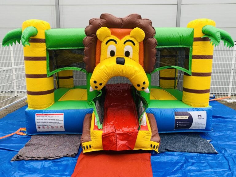 Löwe Hüpfburg mieten für kleine Kinder