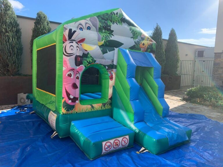 Dschungel Hüpfburg für den Kindergeburtstag mieten
