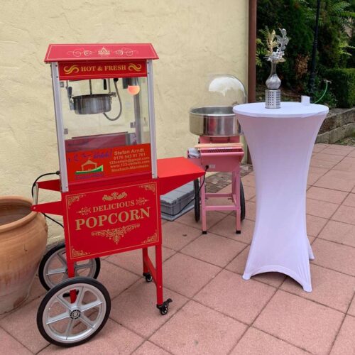 Professionelle Popcornmaschine auf Wagen mieten