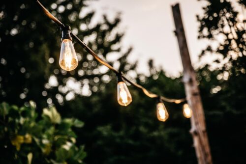 Vintage Lichterkette mieten 14m - warmweiße E27-LEDs
